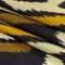 1 Yard Italian Silk Charmeuse 52" Wide Black, Mustard & Brown Ikat Spots Print Fabric